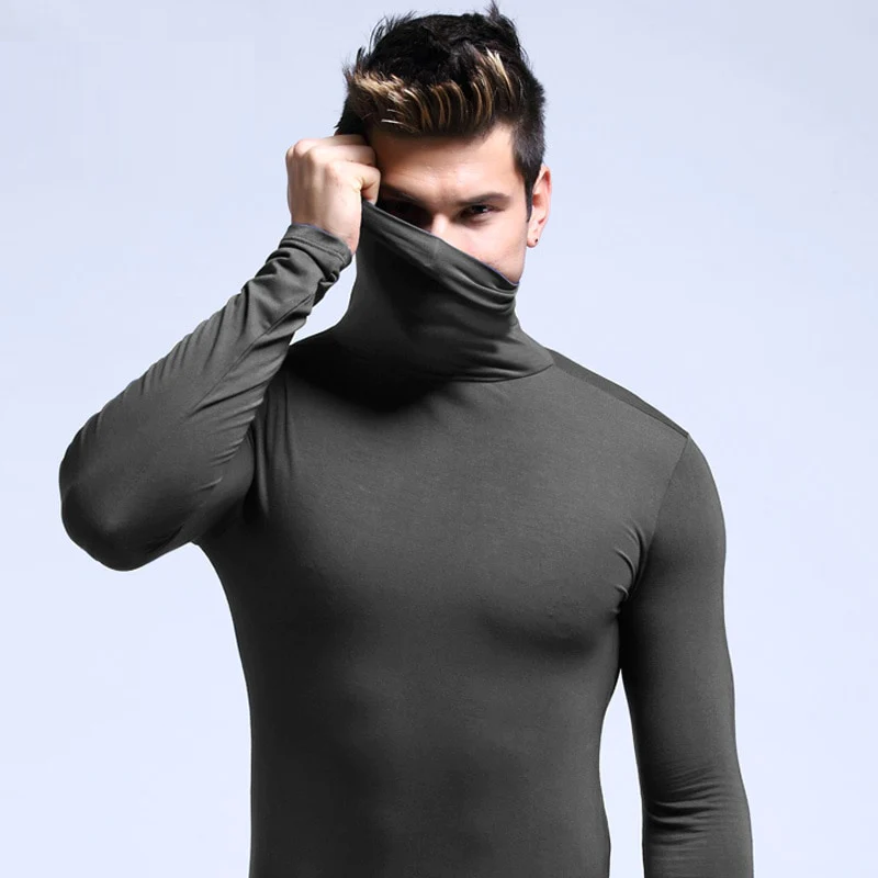 Thermal Undershirt with High Collar