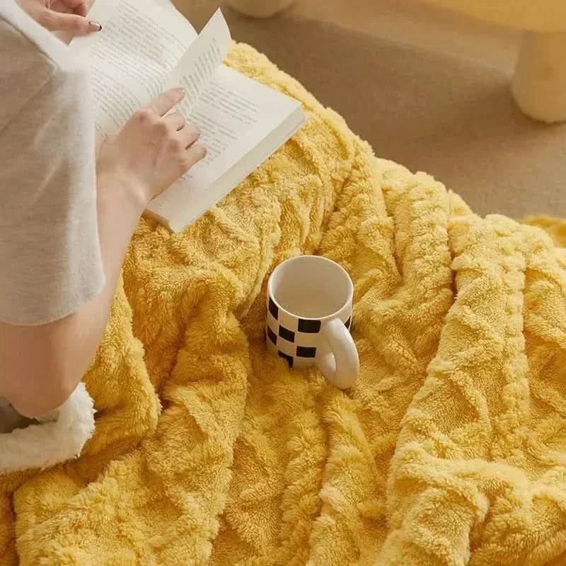 Thick Lambswool Fleece Winter Throw Blanket - Soft & Warm