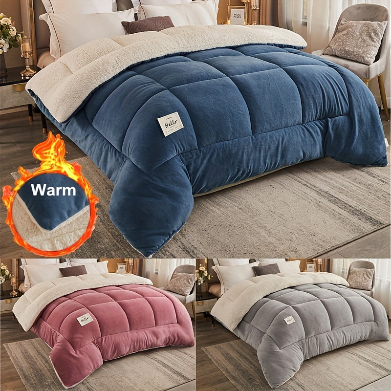 Three-Layer Warm Duvet - Thick Autumn and Winter Comforter for Bedroom or Student Room