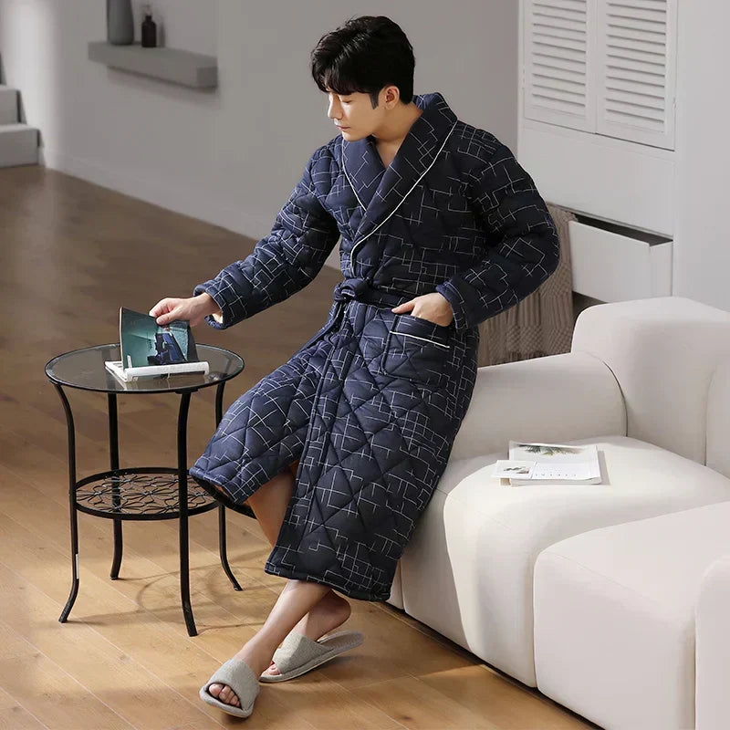 Three-Layer Winter Bathrobe