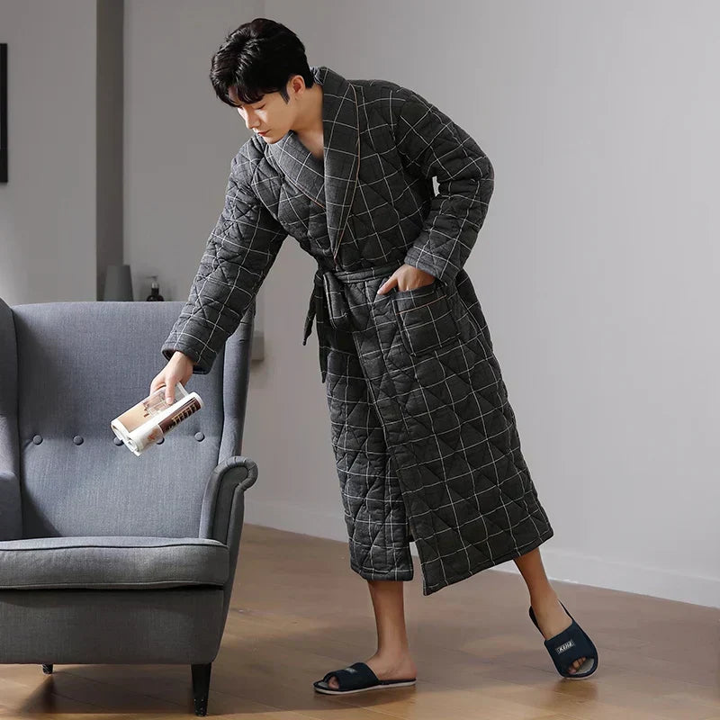 Three-Layer Winter Bathrobe