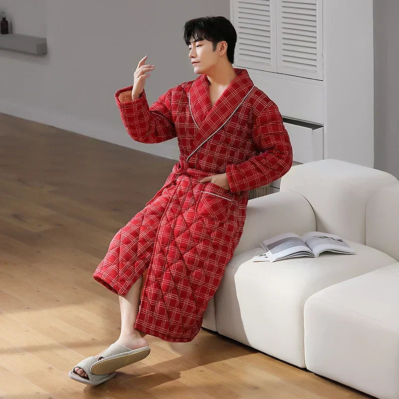 Three-Layer Winter Bathrobe
