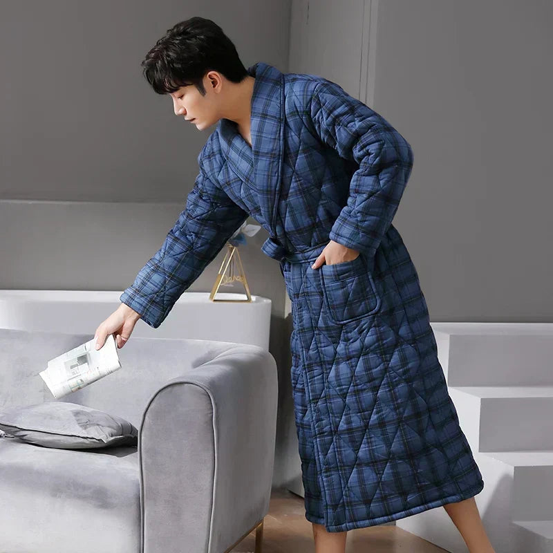 Three-Layer Winter Bathrobe