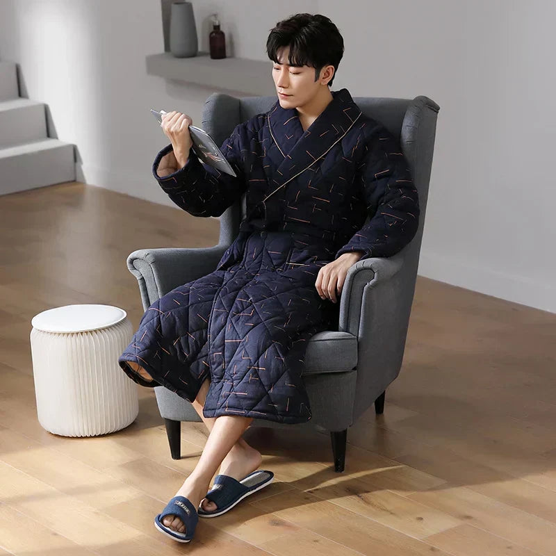 Three-Layer Winter Bathrobe