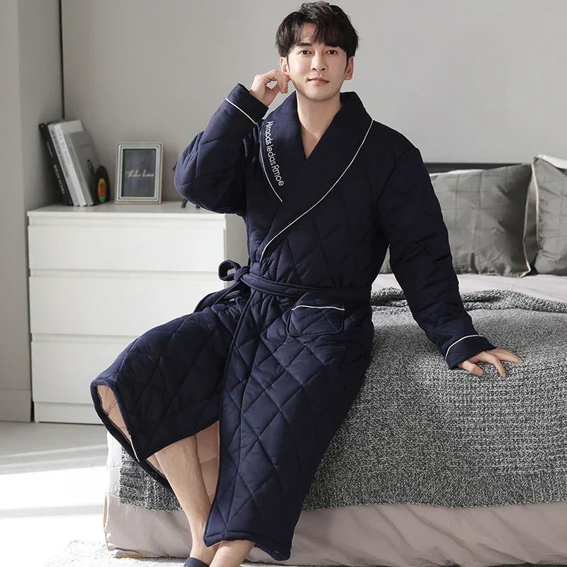 Three-Layer Winter Bathrobe