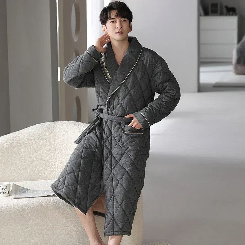 Three-Layer Winter Bathrobe