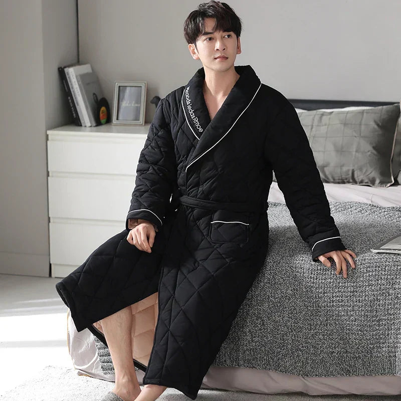 Three-Layer Winter Bathrobe