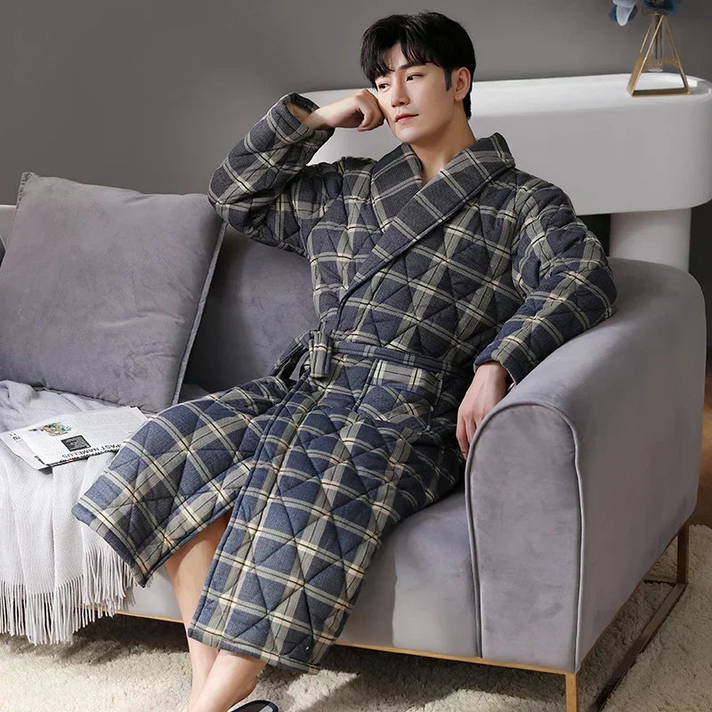 Three-Layer Winter Bathrobe