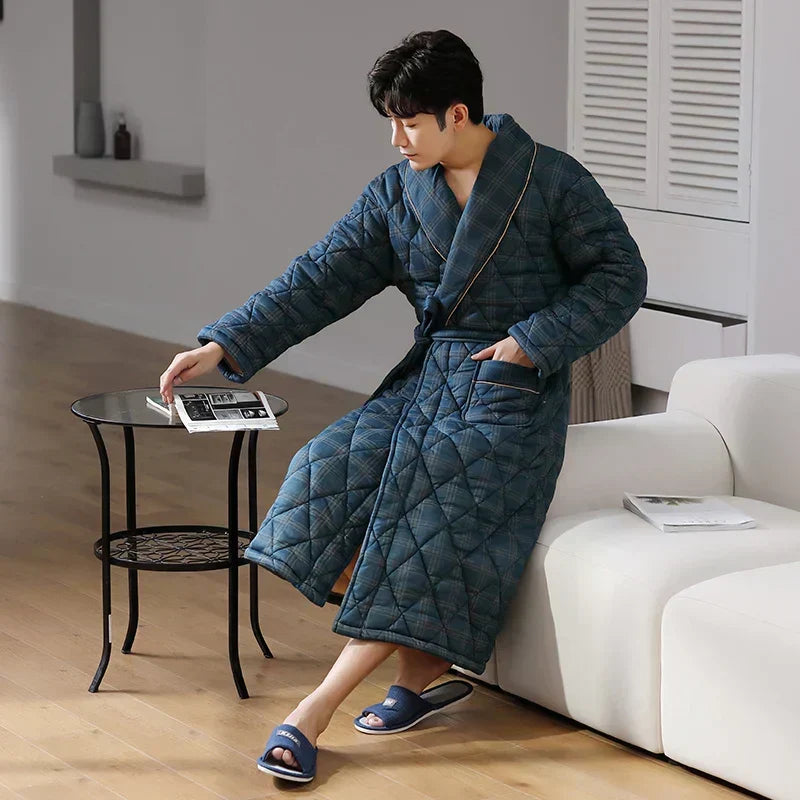 Three-Layer Winter Bathrobe