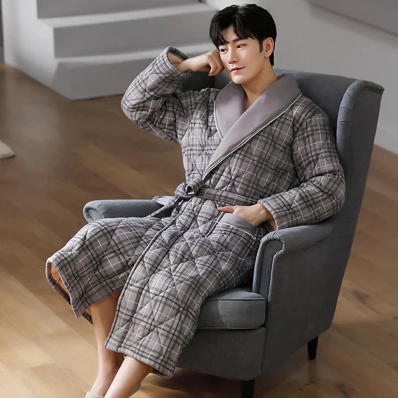 Three-Layer Winter Bathrobe