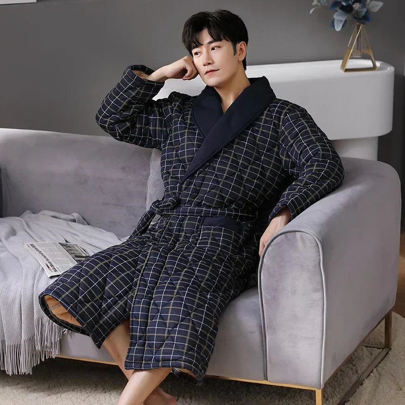 Three-Layer Winter Bathrobe