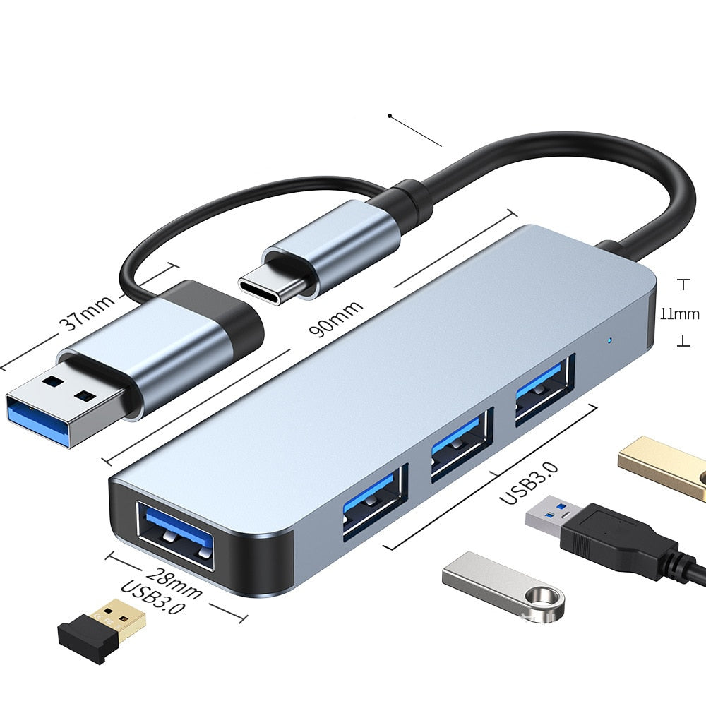 Thunderbolt 3 USB-C Hub with HDMI, PD, and SD/TF for Air M1 and Pro