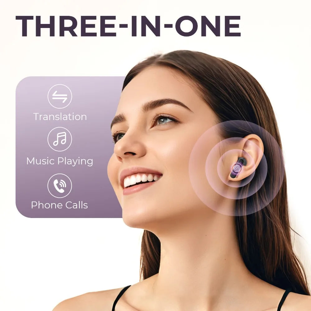 Touchscreen Translator Earbuds with Noise Reduction
