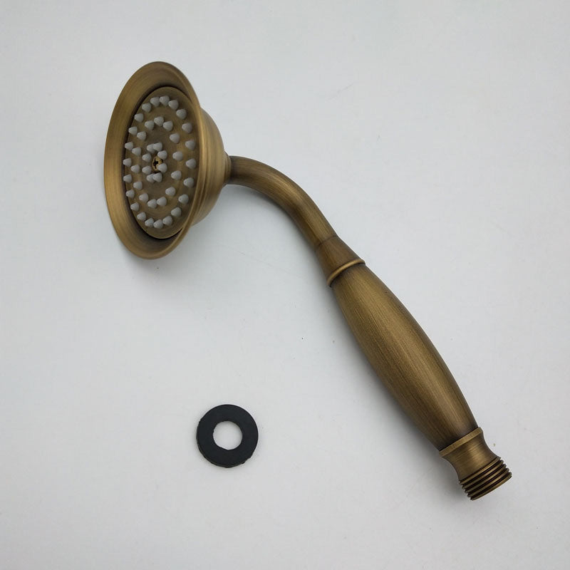 Traditional Wall-Mounted Handheld Shower Head with Hose - Polished Brass