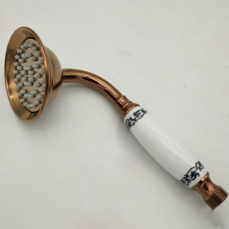 Traditional Wall-Mounted Handheld Shower Head with Hose - Polished Brass