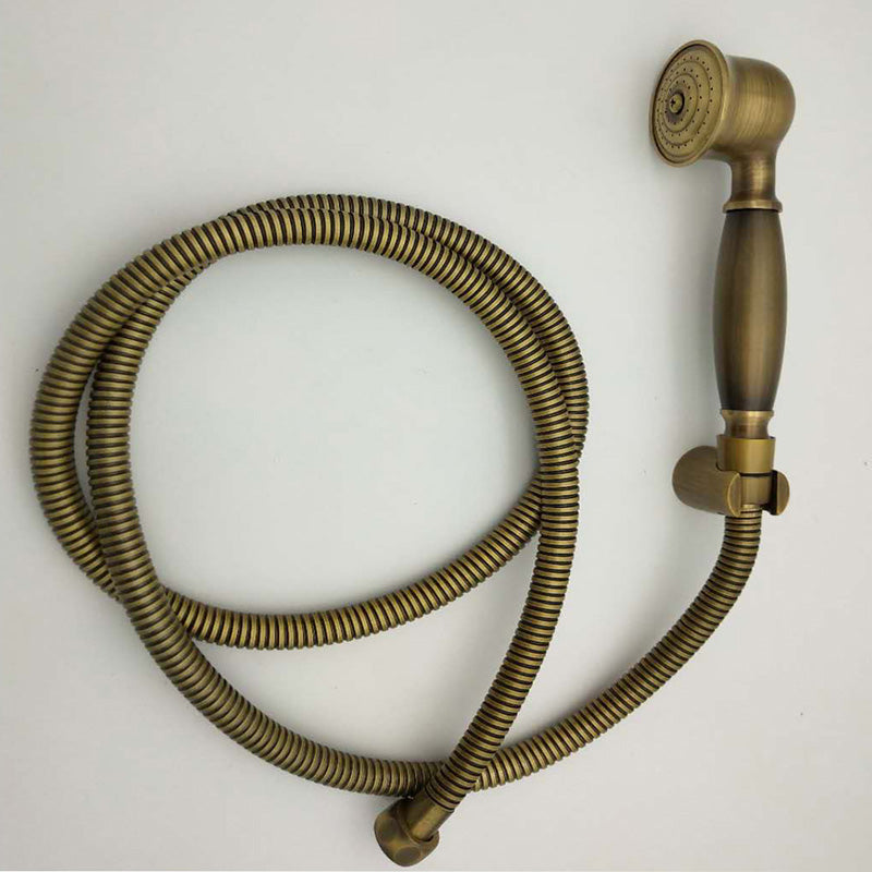Traditional Wall-Mounted Handheld Shower Head with Hose - Polished Brass