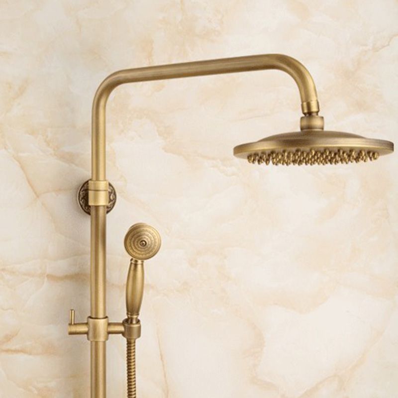 Traditional Wall-Mounted Handheld Shower Head with Hose - Polished Brass
