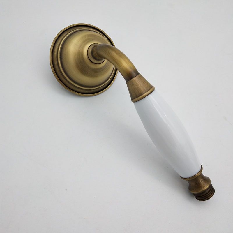 Traditional Wall-Mounted Handheld Shower Head with Hose - Polished Brass