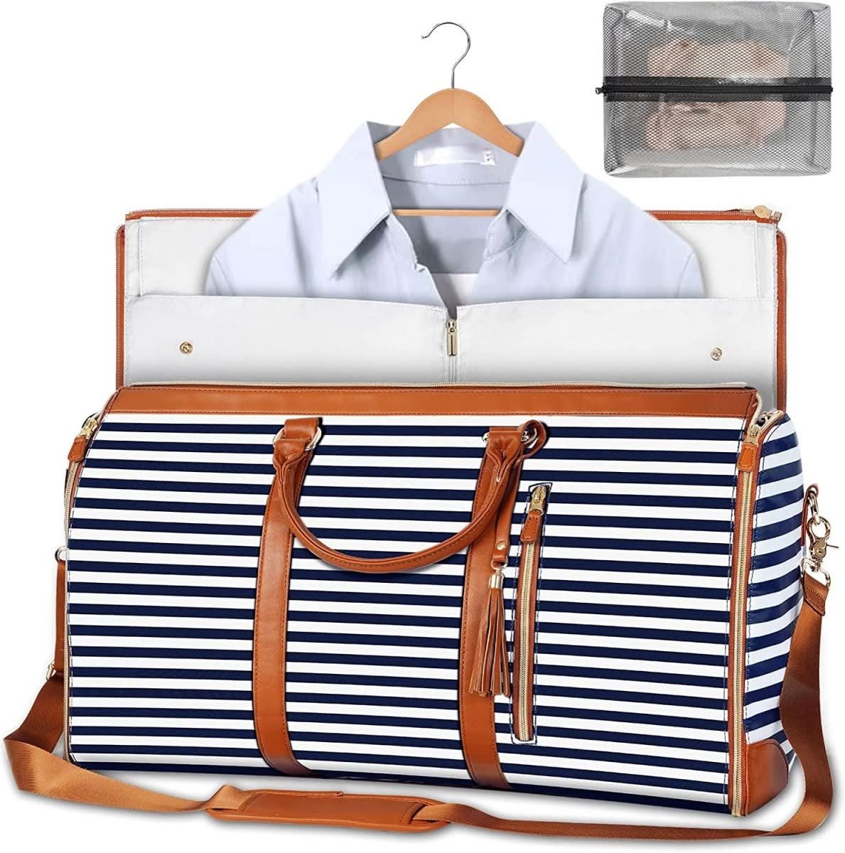 Travel Duffel Bag - Foldable Garment Bag for Wrinkle-Free Travel