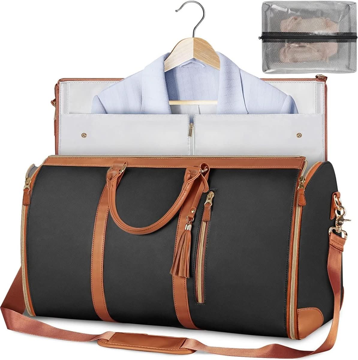 Travel Duffel Bag - Foldable Garment Bag for Wrinkle-Free Travel
