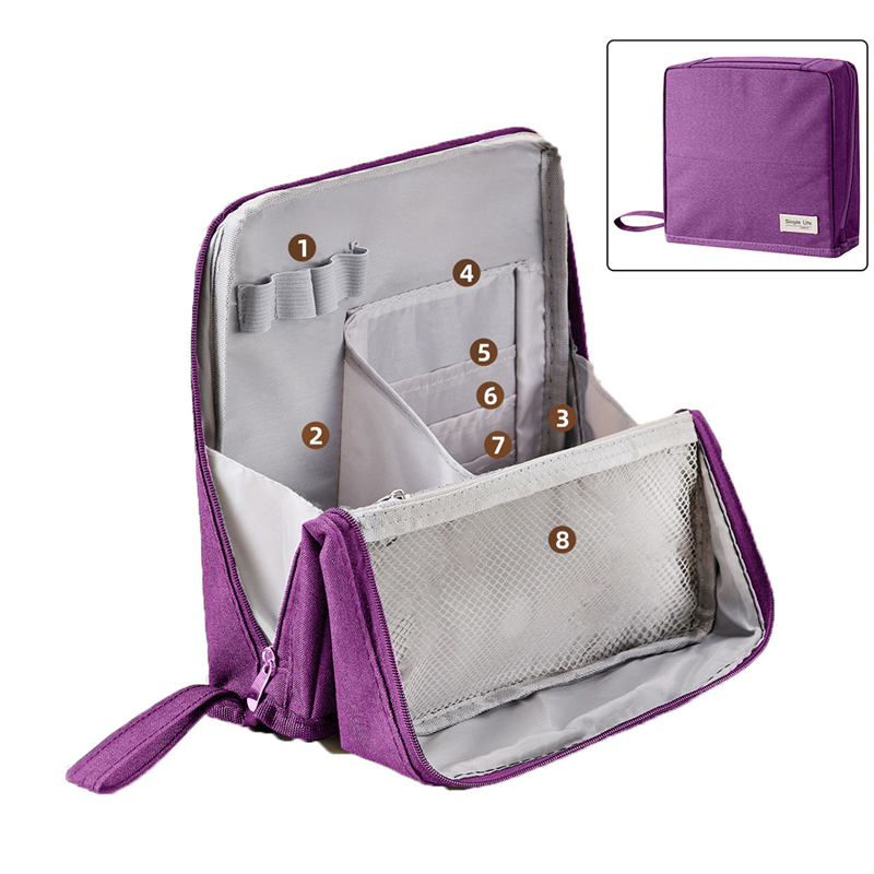 Travel Makeup Bag with Spacious Organized Compartments