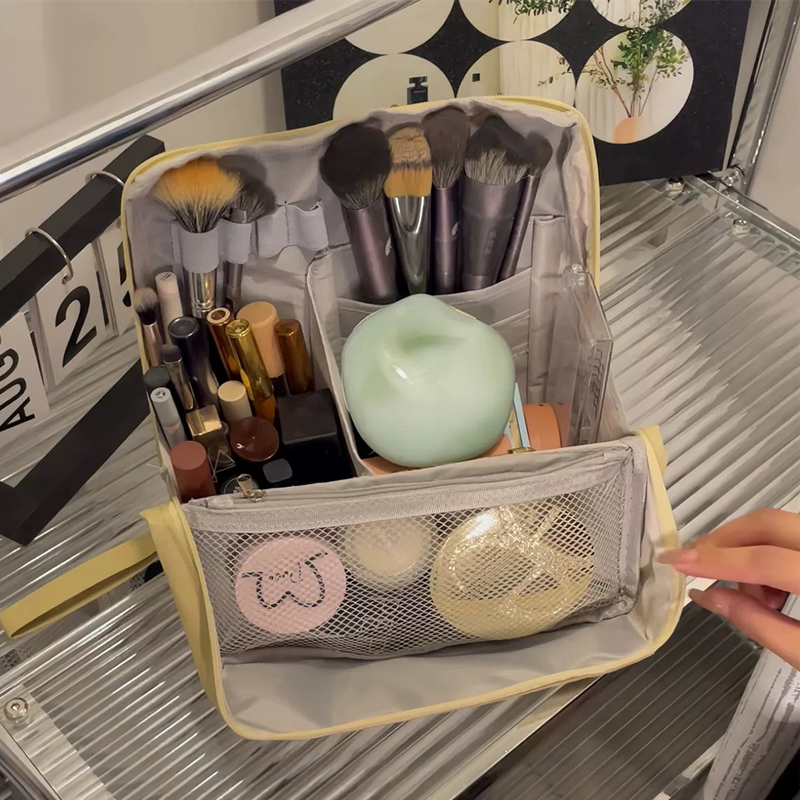 Travel Makeup Bag with Spacious Organized Compartments