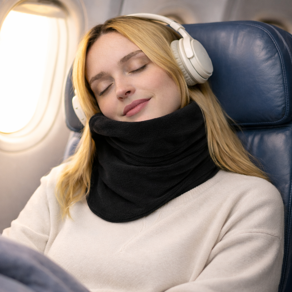 Travel Neck Pillow Wrap Support Cushion for Airplane and Car