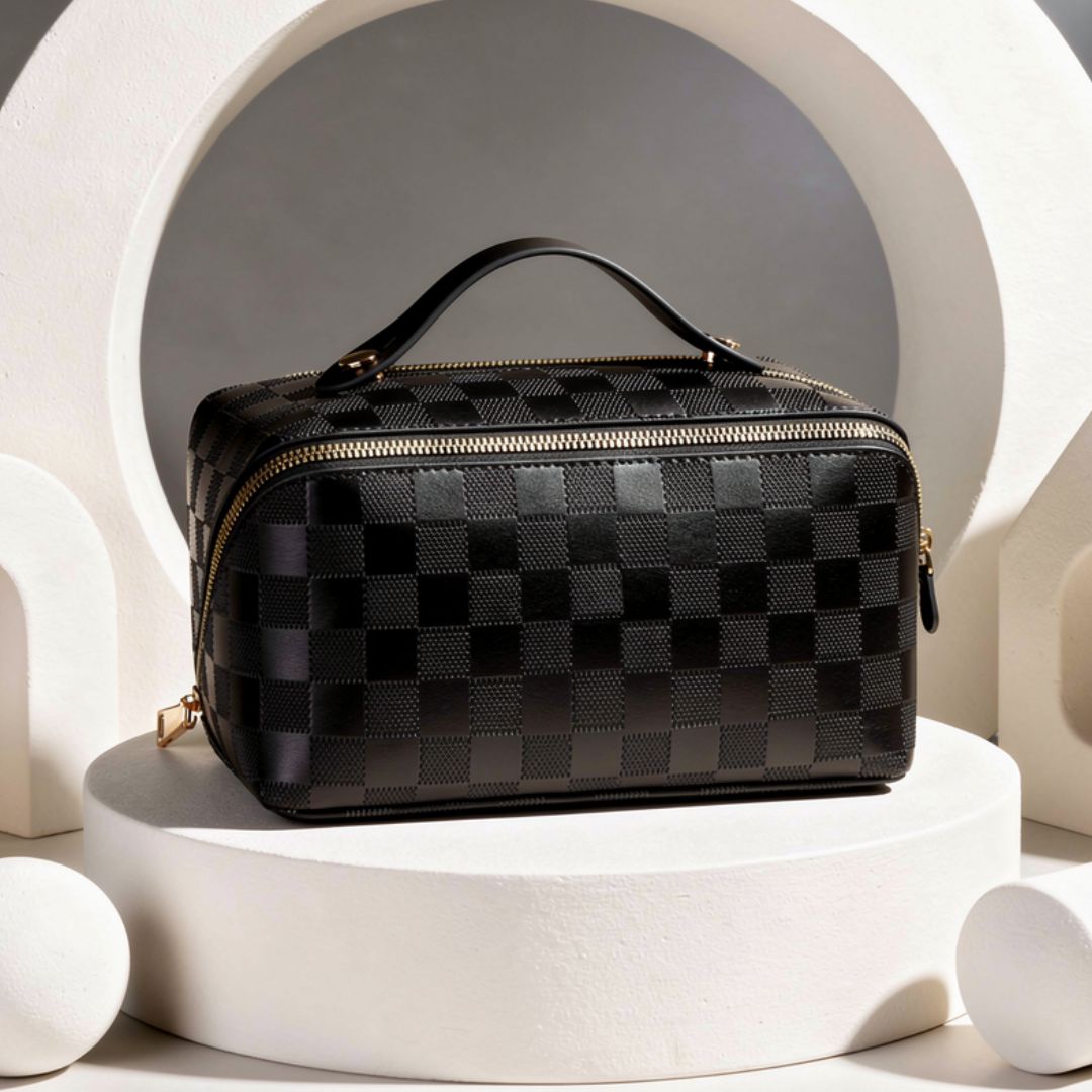 Travel Toiletry Bag with Handle and Wide Opening