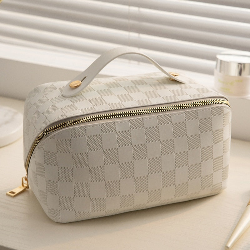 Travel Toiletry Bag with Handle and Wide Opening