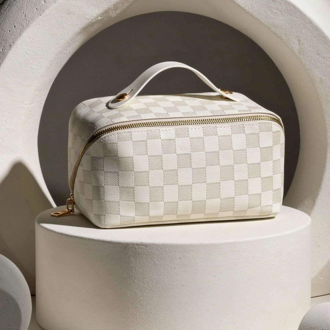 Travel Toiletry Bag with Handle and Wide Opening