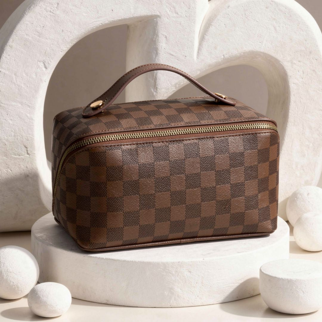 Travel Toiletry Bag with Handle and Wide Opening