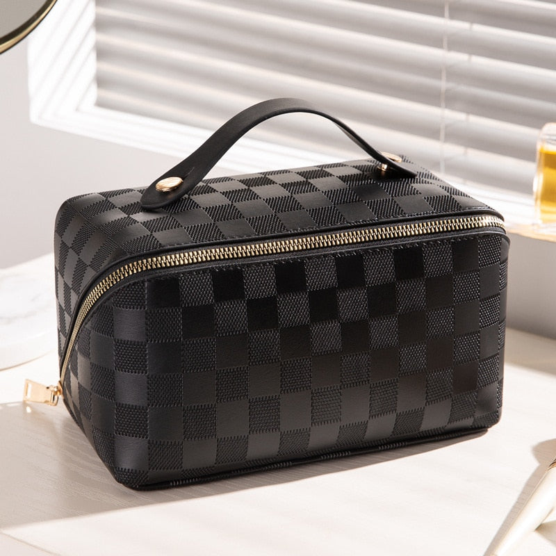 Travel Toiletry Bag with Handle and Wide Opening