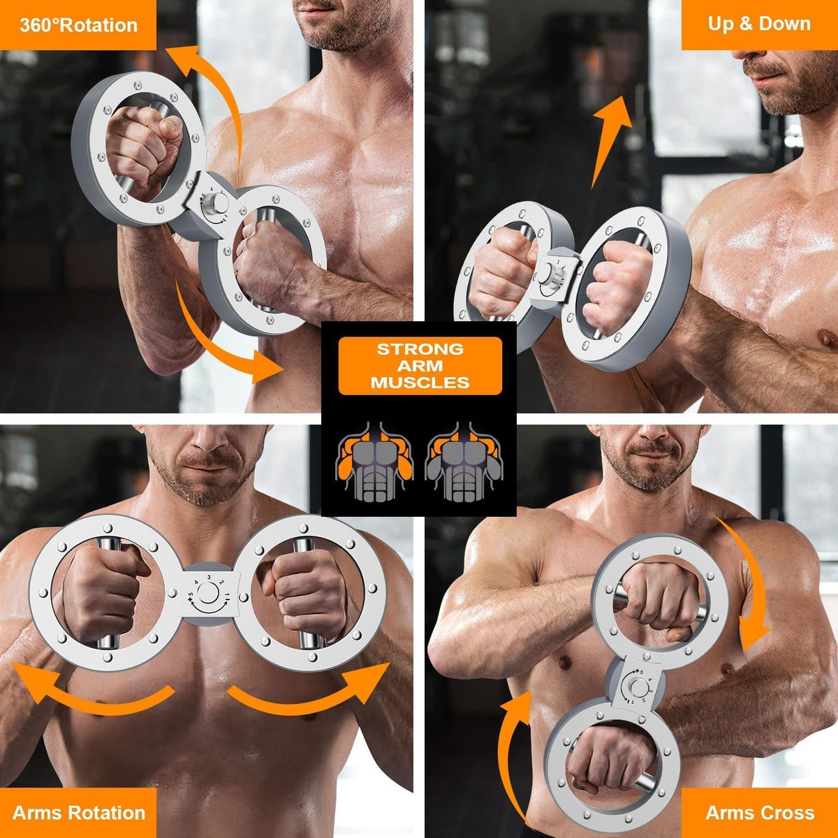 Twister Arm Exerciser with Adjustable 12 lb Resistance and 360° Rotation