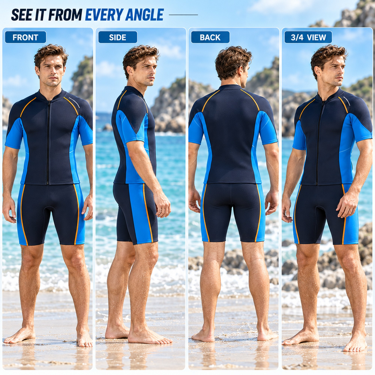 Two-Piece Short Wetsuit