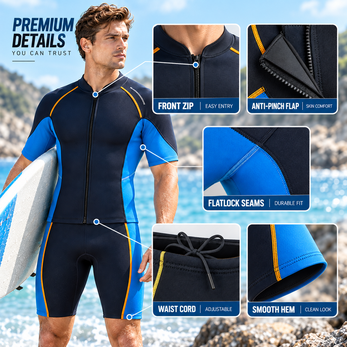Two-Piece Short Wetsuit