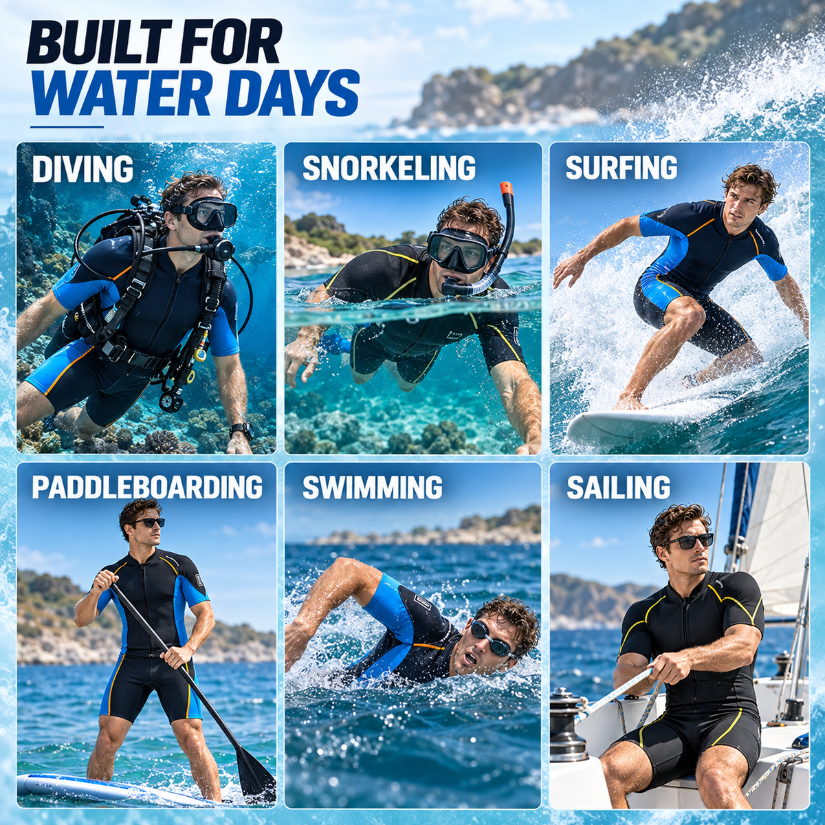 Two-Piece Short Wetsuit