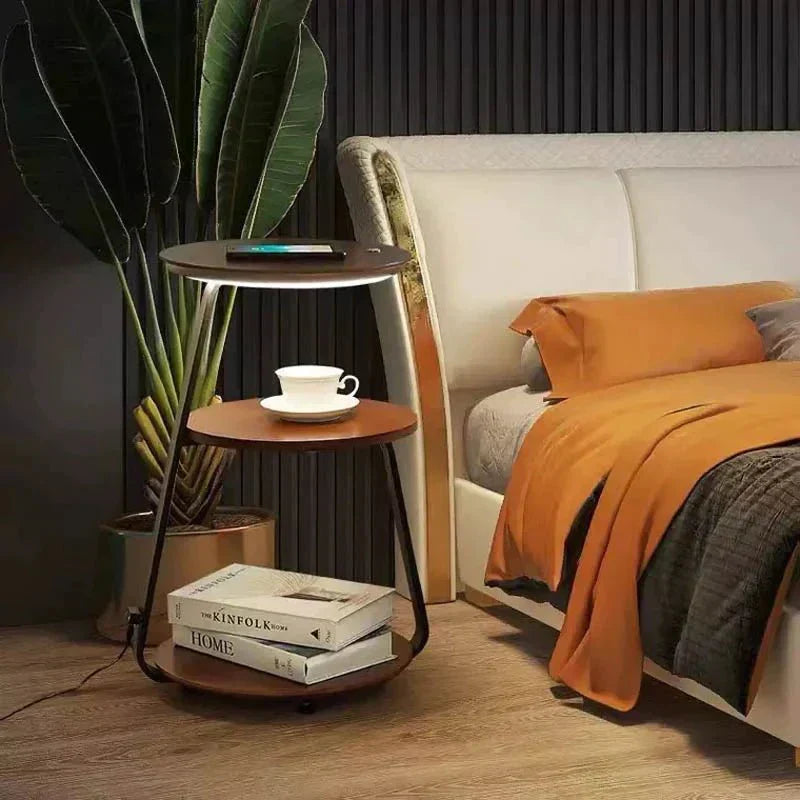 Two-Tier Side Table with Storage