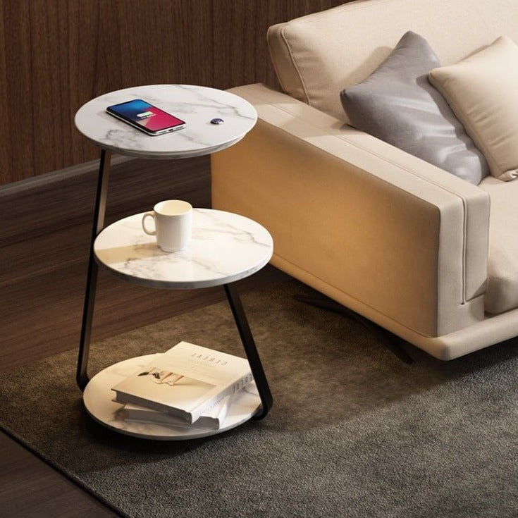 Two-Tier Side Table with Storage