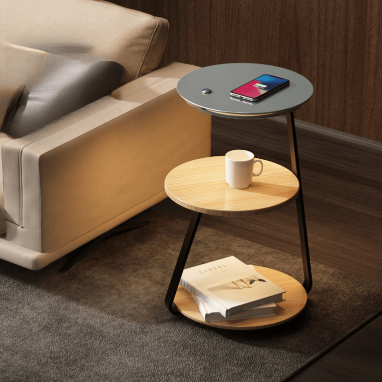 Two-Tier Side Table with Storage