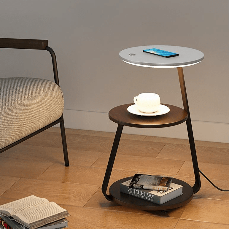 Two-Tier Side Table with Storage