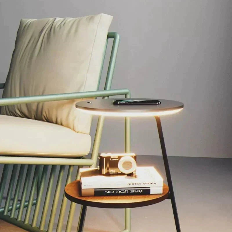 Two-Tier Side Table with Storage