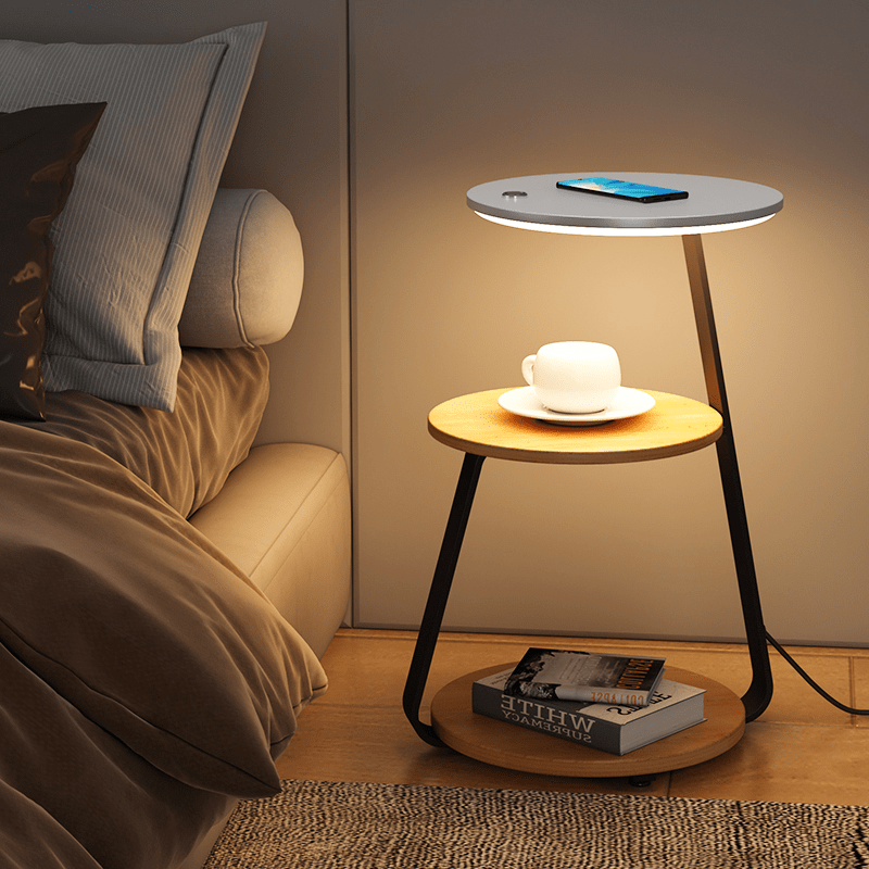 Two-Tier Side Table with Storage