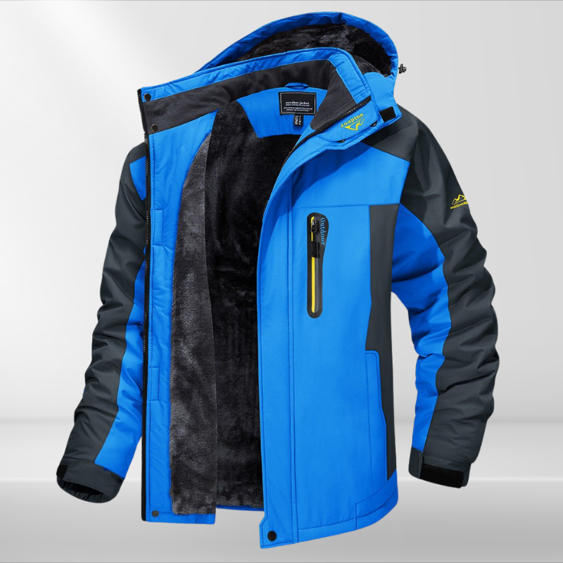 Two-Tone Hooded Outdoor Jacket