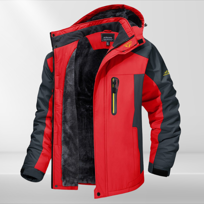 Two-Tone Hooded Outdoor Jacket