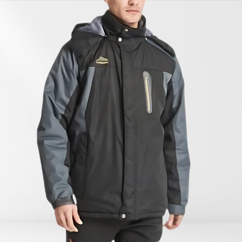 Two-Tone Hooded Outdoor Jacket