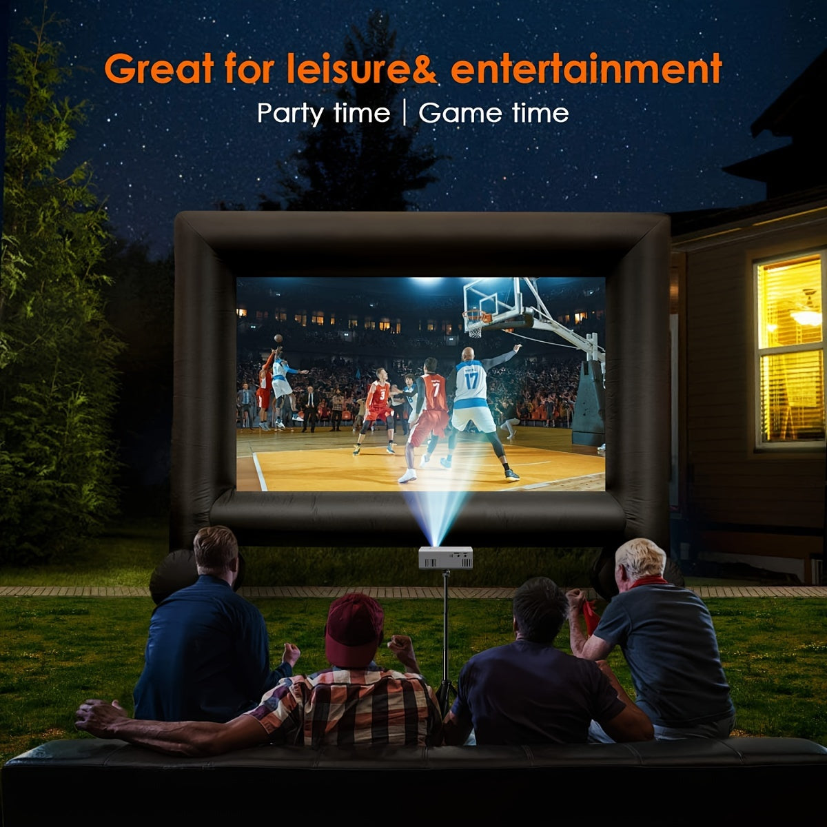 Ultra-Bright 3000-Lumen Mini Projector – Portable, HDTV & USB for Home Cinema & Outdoor Use