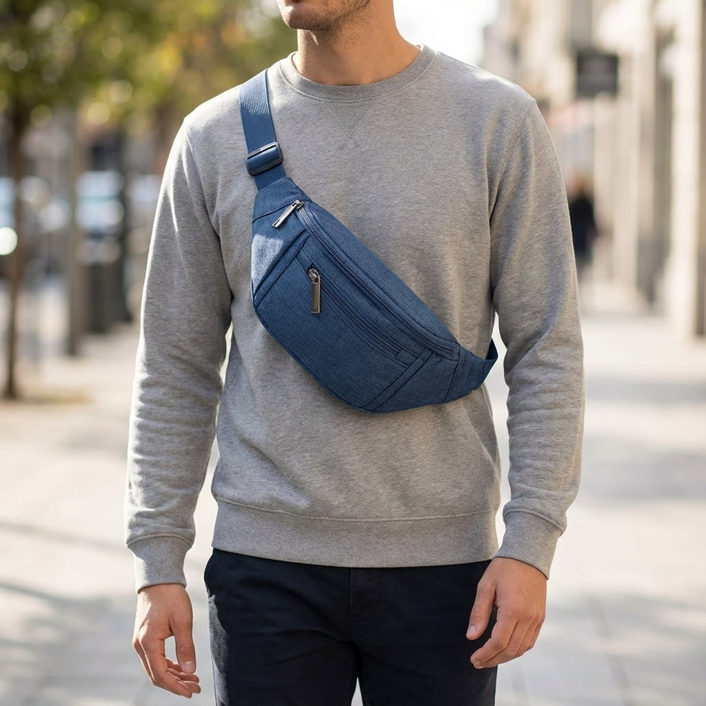 Unisex Adjustable Crossbody Sling Bag for Travel & Daily Use