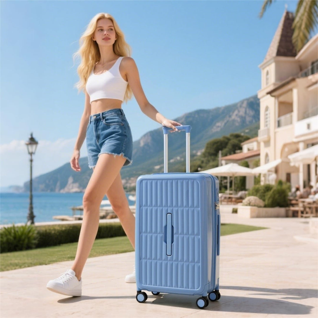 Unisex Airline-Approved Carry-On Luggage with 3:7 Split