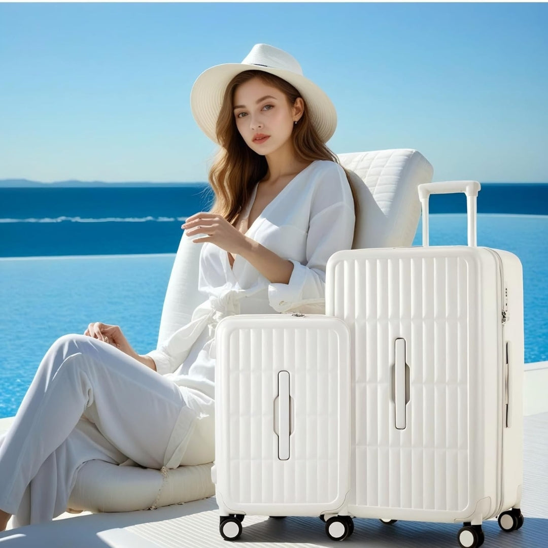 Unisex Airline-Approved Carry-On Luggage with 3:7 Split