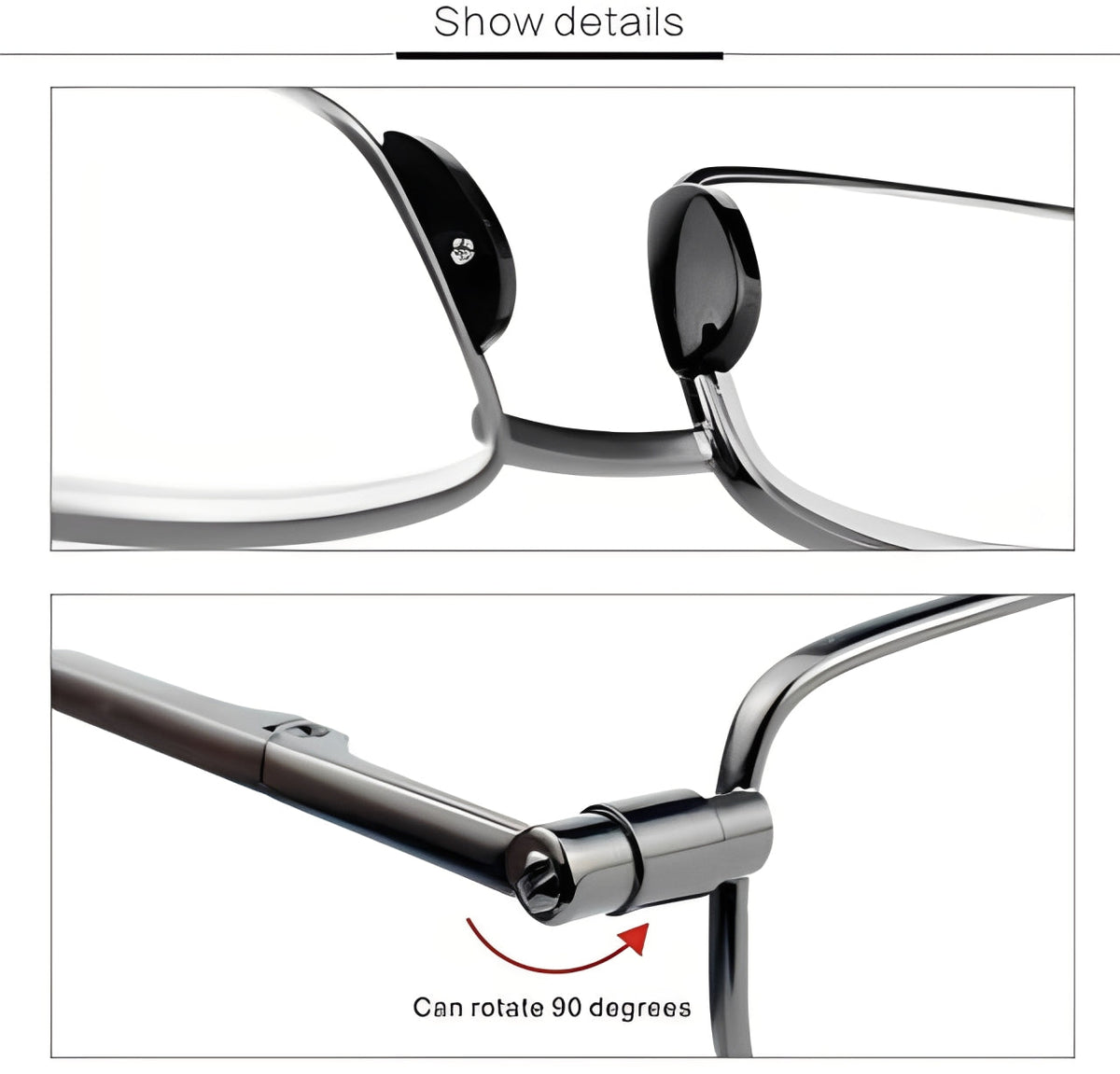 Unisex Compact Folding Reading Glasses - Lightweight & Portable